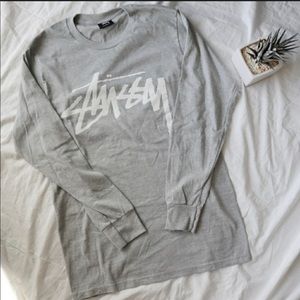STUSSY Basic Long Sleeve in Grey